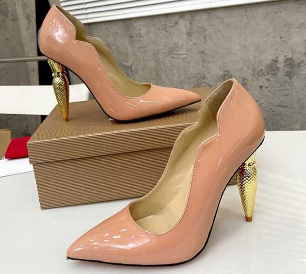 

realfine888 5a chrisl5658230 lipchick pump 10cm heels sandals luxury designer shoes for women size 35-42, Black