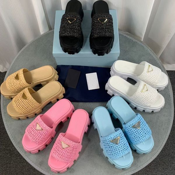 

beach slippers fashion thick bottom shoes designer women shoes cartoon alphabet lady platform sandals leather heels letter high heel slides, Black