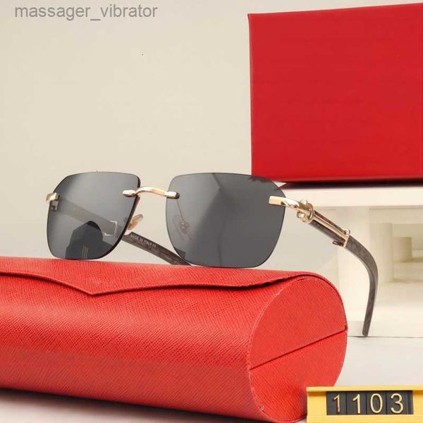 

small 23 sunglasses kajia's new box wooden legs high-end sunglasses fashionable high-definition personalized and popular on the interne, White;black