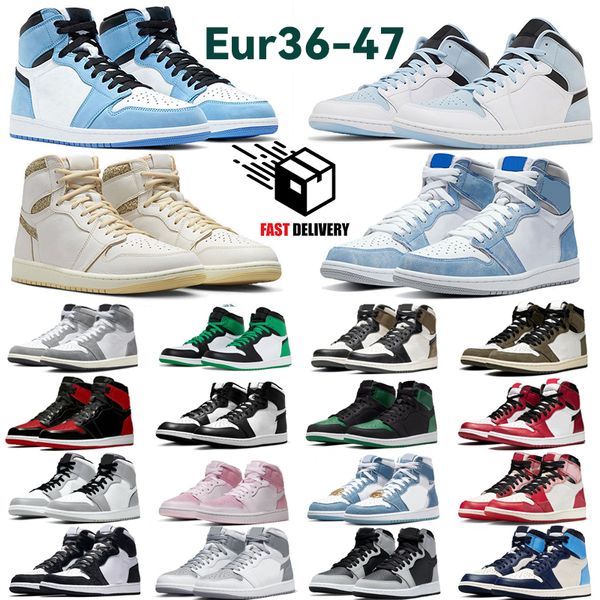 

new 1s basketball shoes mens sneakers black phantom washed pink olive white cement lucky green reverse mocha bred patent womens trainers spo