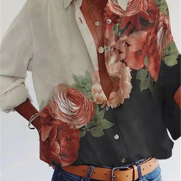 

women's blouses shirts long sleeve shirt woman fashion loose big size temperament casual 230828, White
