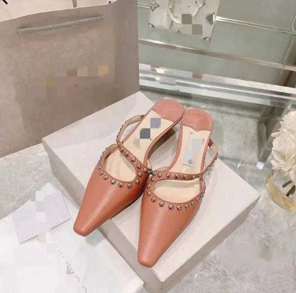 

women's fashion luxury low heel shoes leather sole rivets party home convenience, Black