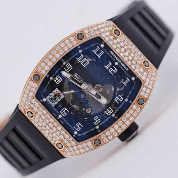 

richardmille tourbillon wristwatch rm diamond tactical wrist watches mechanical watches rm05 mens series watch 18k rose gold with diamond ba