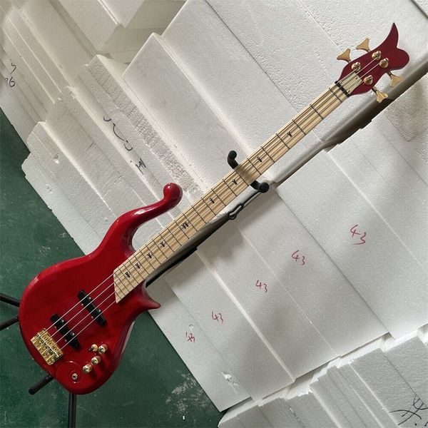 

china red cloud point bass electric guitar only one piece