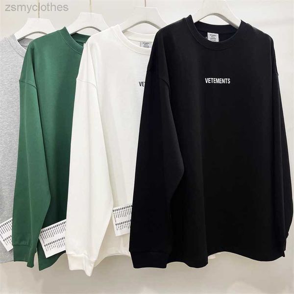 

men's t-shirts good quality vetements long sleeve fashion t shirt men outside big tag black green oversized vtm women t-shirt tee, White;black