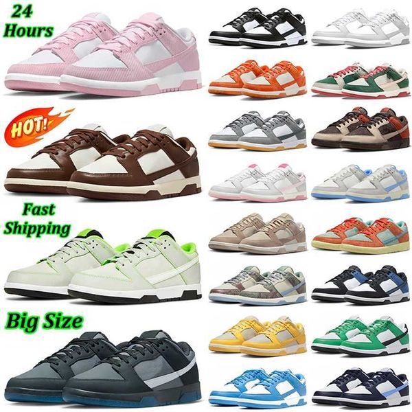 

low panda casual shoes for men women designer sneakers triple pink corduroy smoke grey fog sandrift cacao wow dusty olive gai mens womens ou