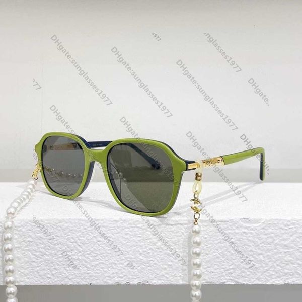 

xiangjia new net red same personality japanese and korean ins pearl chain sunglasses women's versatile sunglasses ch5988s 15d0y8p53, White;black