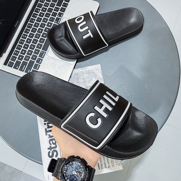 

2024 r men's and women's slippers luxury comfortable sandals spring summer autumn winter fashion wide flat sandals beach soft sole, Black
