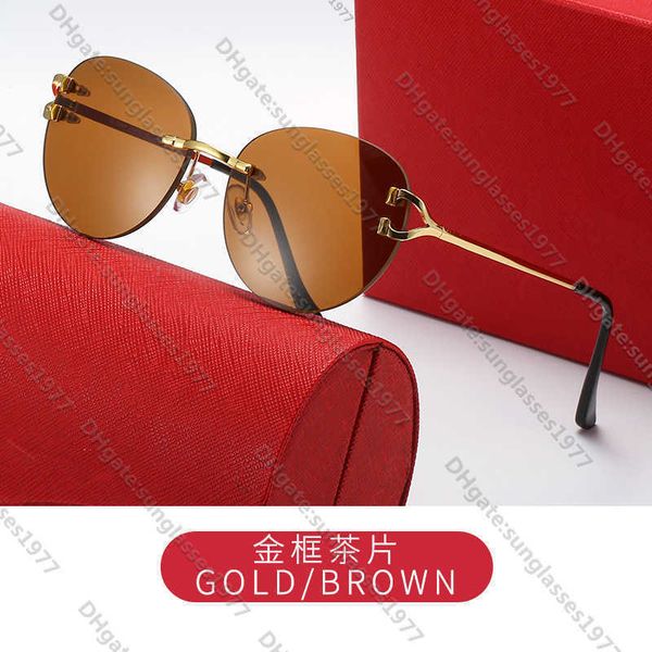 

fashion designer cool sunglasses 2023 kajia new toad glasses sunglasses men's trend frameless sunshade women 1e4y0, White;black