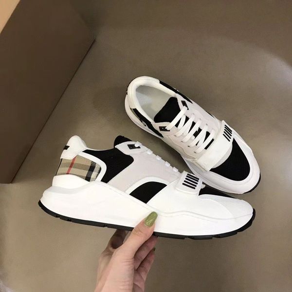 

luxury brand casual shoes genuine leather retro classic plaid shoes fashion shoes men's shoes autumn and winter new products classic pl, Black