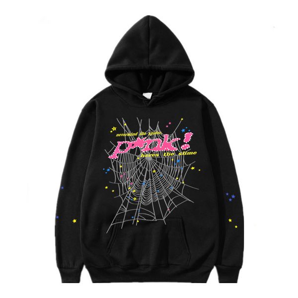 

spider 555 foam puff pullovers hooded hoodies stranger things streetwear baggy y2k terry sweatshirts ropa hombre hoody, Black;brown
