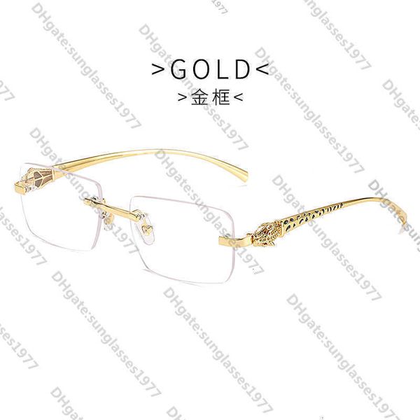 

Fashion Designer Cool sunglasses New Kajia stereo leopard head metal square frameless Sunglasses mensa ndw omenssu nglassesFa sh46R0