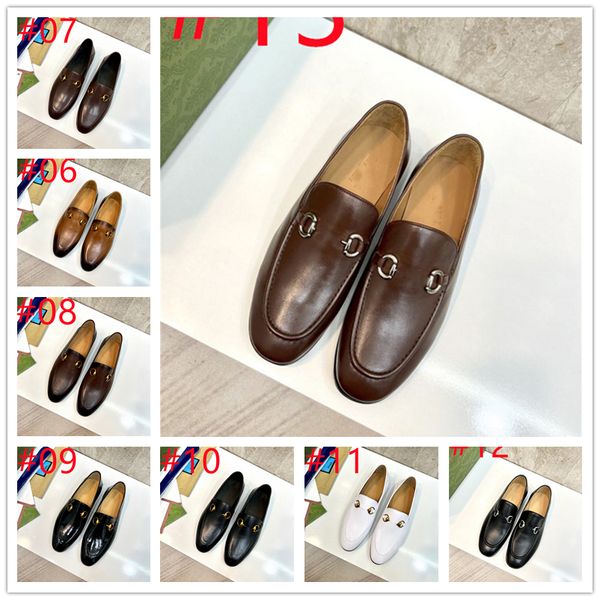

original 1:1 big size 38-46 leather business casual shoes designer men dress office luxury shoes male breathable oxfords men formal shoe, Black