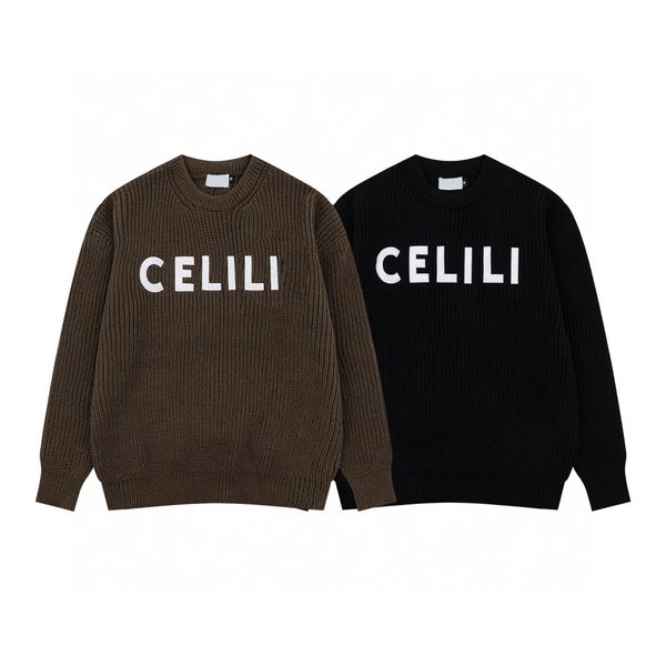 

men's plus size hoodies & sweatshirts jacquard letter knitted sweater in autumn / winter acquard knitting machine e custom jnlarged det, Black;brown