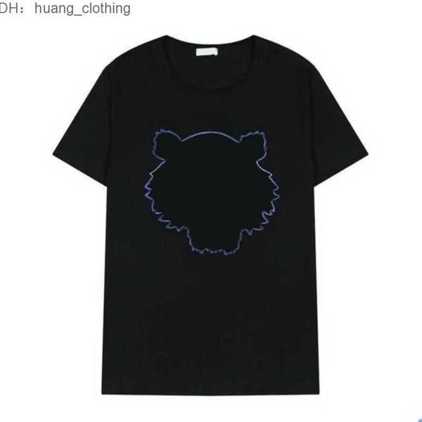 

designer shirt womens designer t shirt kenzo mens tshirt summer streetwear short sleeve tiger head embroidery with letters printing loose f5, Black