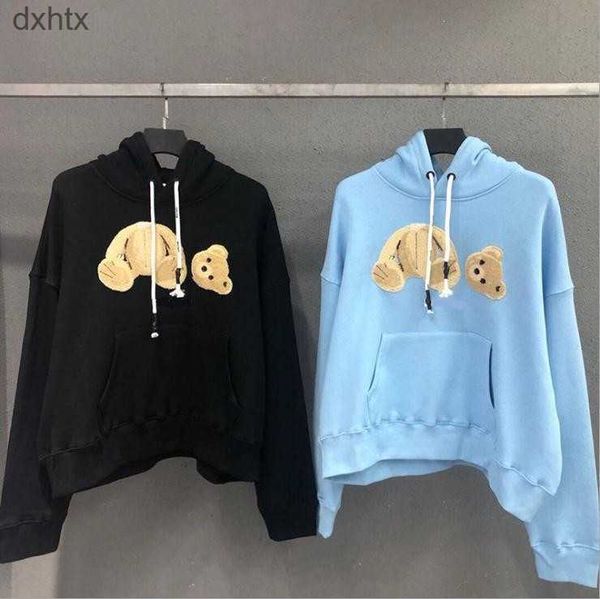 

new sale fashion hoodie broken bear sweatshirt teddy bear trendy terry explosion sweater style men and women size s-xl, Black
