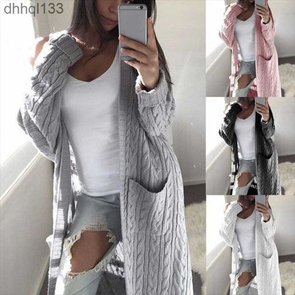 

women's knits & tees womens sweatshirt ladies winter long sleeve casual loose knitted sweater jumper coat cardigan jacket coats female, White