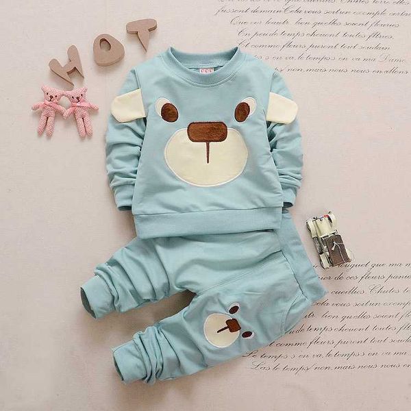 

fashion baby spring autumn clothing sets kid boys girls t shirt pants 2pcs/sets children infant clothes toddler cotton sportswear, White