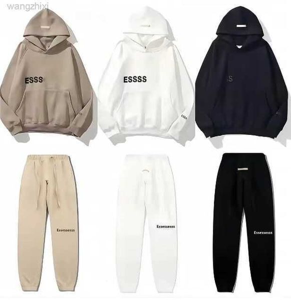 

hoodie set designer hoodies mens womens ess cotton 3d letter for men, Black