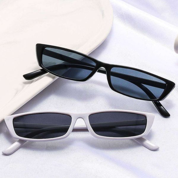 

sunglasses square small framed female model personalized street fashion, White;black