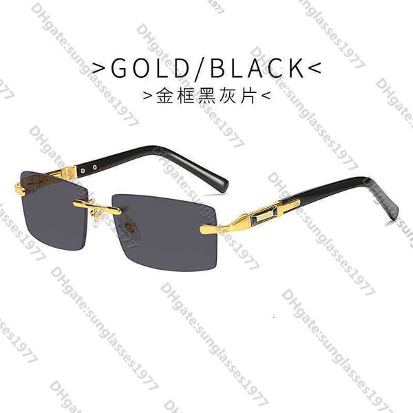 

sunglasses women's 2023 new kajia small frameless sunglasses trend plate leg8vuo, White;black