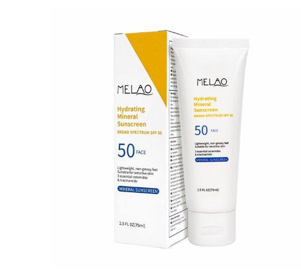 

melao facial body whitening sun cream anti-uv oil-control moisturizing skin sunscreen cream spf 50 face oil sun lotion 75ml