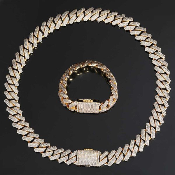

12mm hip hop silver jewelry iced out cuban link chain 925 silver full diamond 18k gold plated vvs moissanite cuban bracelet