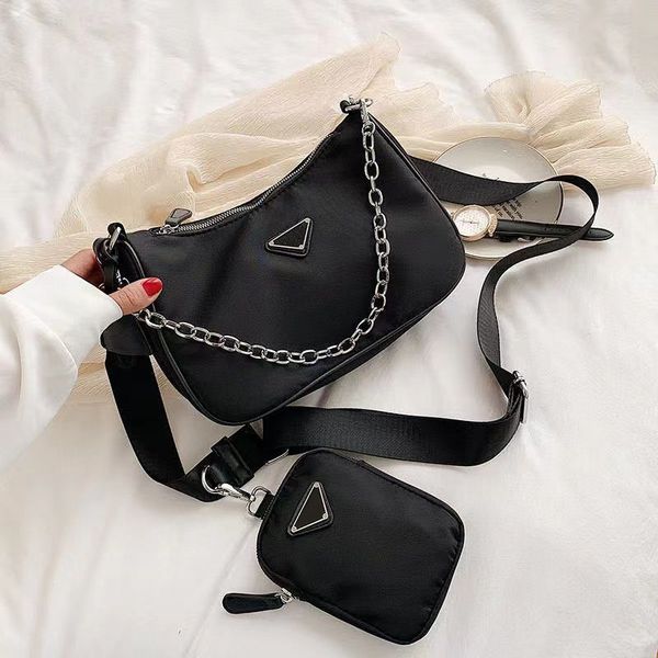

nylon crossbody bag designer hobo bags womens classic three piece set underarm shoulder bag chain luxury handbags fashion messenger bags
