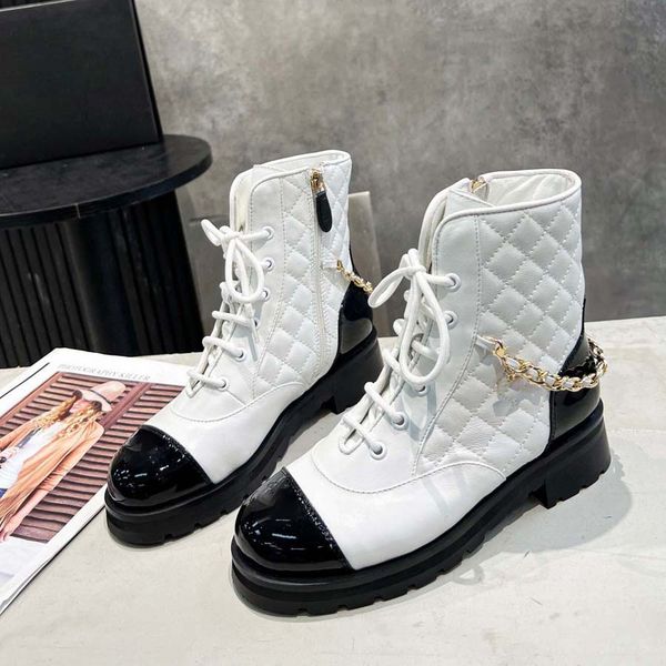 

martin ankle boots designer boot quality knight boot flat lace up shoes adjustable zipper opening motorcycle boots women's luxury desig, Black