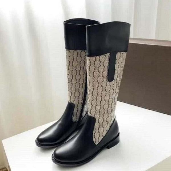 

2023autumn and winter triangle logo women's british style boots high women's shoes martin boots short boots lace up nylon mid boot, Black