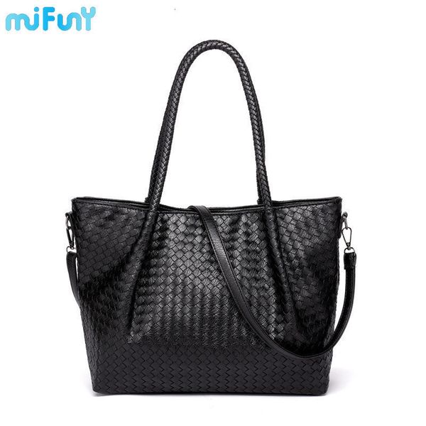 

waist bags mifuny ladies' pu tote woven bag spring fashion highcapacity handbag women inclined single shoulder 2023 230828