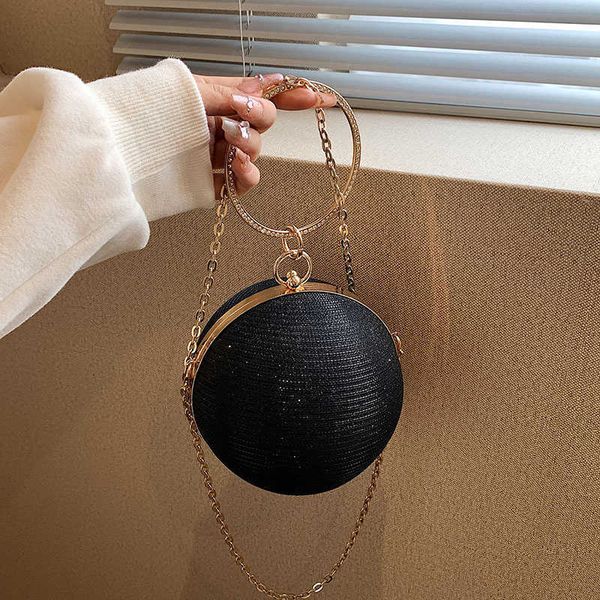 

fashion evening bag rhinestone personalized shoulder small round bag 0907