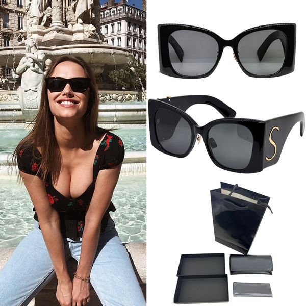 

luxury ladies designer sunglasses for women womens sunglasses for fashion lady butterfly design wide legs with letter uv400 retro eyewear fu, White;black