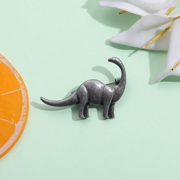 

silver dinosaur brooch cute anime movies games hard enamel pins collect cartoon brooch backpack hat bag collar lapel badges, Blue