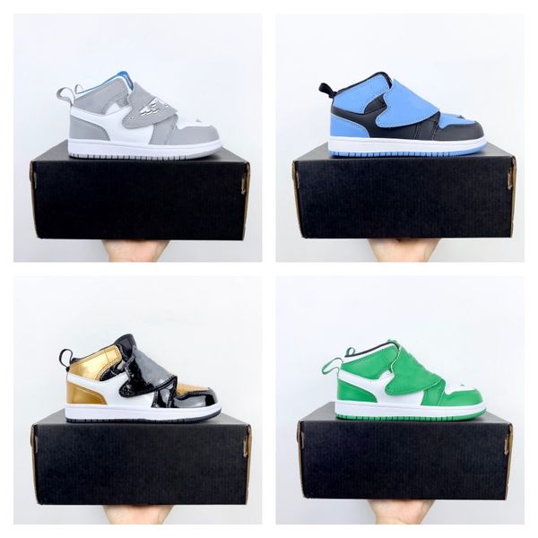 

jumpman 1 kids basketball shoes boys girls sky wing running shoes university blue obsidian unc chicago sneakers shadow dark mocha light smok