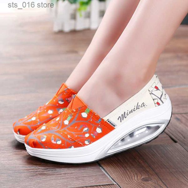 

dress shoes 2022 wedge shoes for women fashion autumn platform sneakers female outdoor sport casual loafers breathable rocking shoes ladies, Black