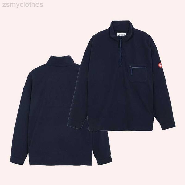 

men's hoodies sweatshirts turtleneck cavempt c.e fashion sweatshirts men 1 1 cavempt crewneck half zipper cav empt vintage women hoodie, Black