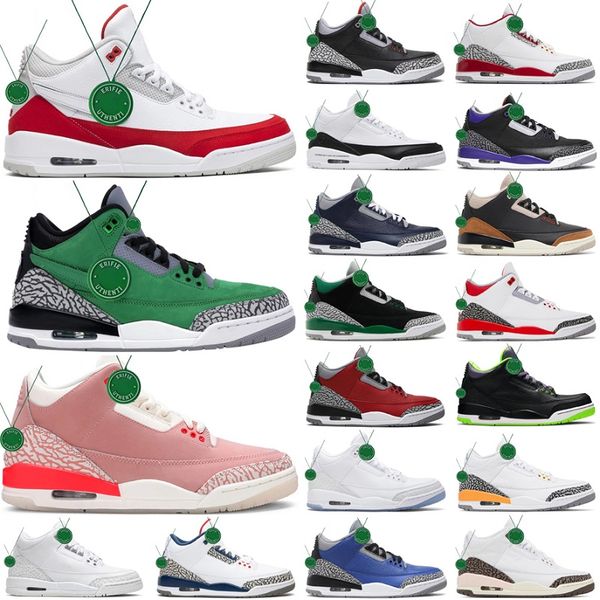 

jumpman 3 basketball shoes 3s 3 lucky green wizards fire red racer blue pine green cool grey laser orange katrina archaeo brown men women tr