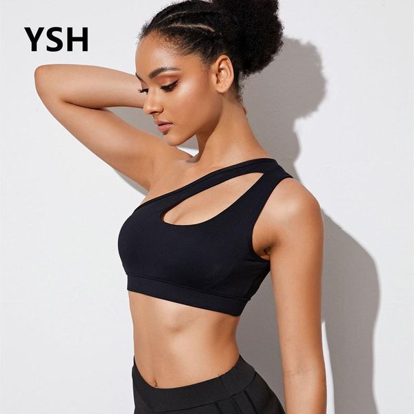 

set beautiful back sports bra women fitness yoga bra shockproof running bra asymmetrical shoulder strap veststyle workout gym