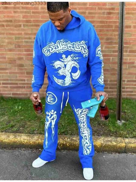 

fashion mens luxury designer hoodies men hoodies pullover hellstar blue yoga hoodios printing long sleeve street hip-hop clothing, Black