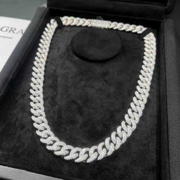 

fine 18k gold jewelry diamond luxury necklace sterling silver vvs moissanite cuban link chain cable chain necklace for men