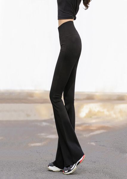 

women a flare pant leg yoga pants 21052001234567893402520, Black;white