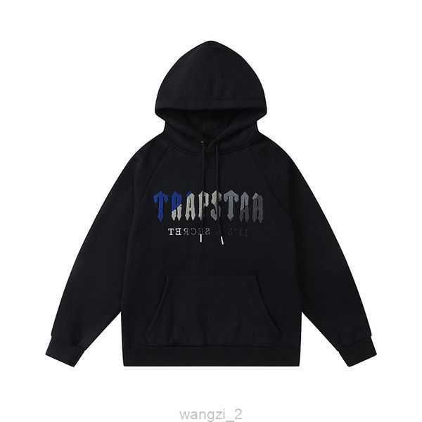 

printed trapstar sportswear new men's hoodies fashion designer hoodie sweatshirt jogging luxurious tracksuit winter sweatshirts size xr, Black