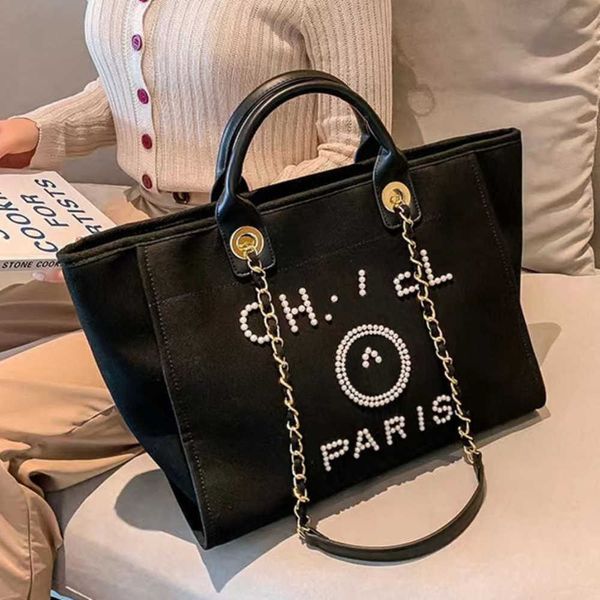 

fashion luxury women's beach bags brand ch canvas handbag designer classics backpacks pearl ladies large evening handbags purse women b