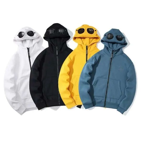 

men's hoes & sweatshirts streetwear hip hop men round lens cp sweatshirt pullover pure cotton hooded fleece warm haruku oversized446, Black
