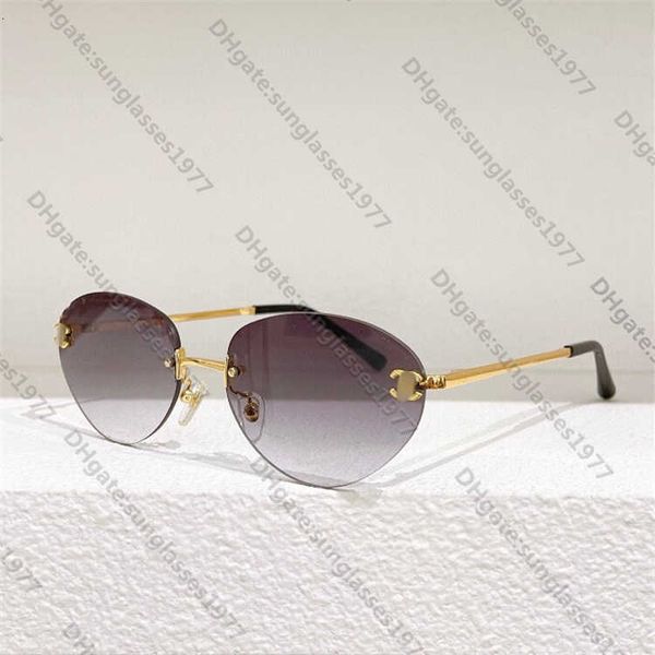 

Xiao Xiang family sunglasses CH Xiaoxiangjia's new fashionable cat-eye The same frameless cut edge ch4322{category}