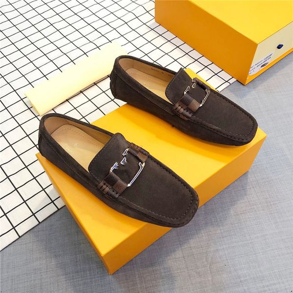 

genuine leather men loafers comfortable driving shoes slip on mens moccasins wedding party men shoes office designer dress leather shoes, Black