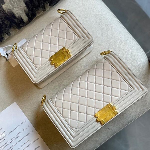 

luxurys handbags designer bag handle women handbag lambskin leather chain flap classic le boy check tote bag women shoulder bag cross body p