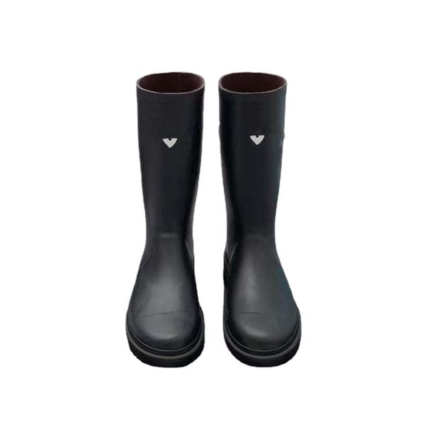 

women's designer boots rain rubber winter rain boots thick sole ankle sleeves half pink black green outdoor luxury9