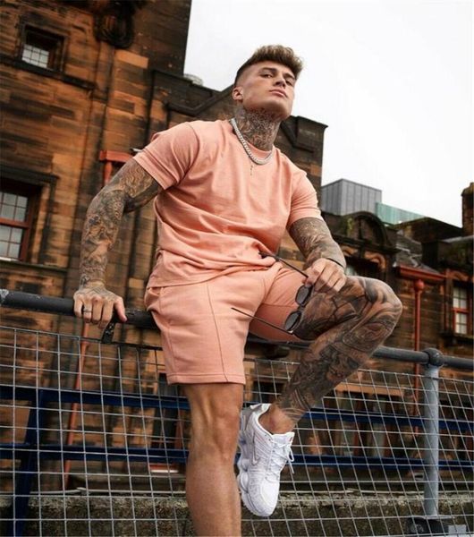 

men039s tracksuits mens summer outfit 2piece set short sleeve t shirts and shorts sweatsuit4712833, Gray